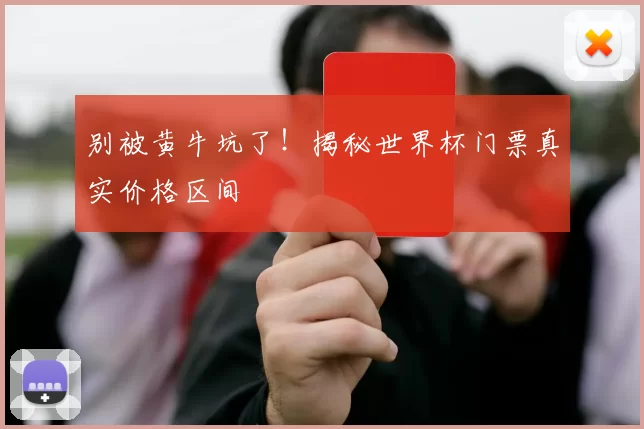 别被黄牛坑了！揭秘世界杯门票真实价格区间